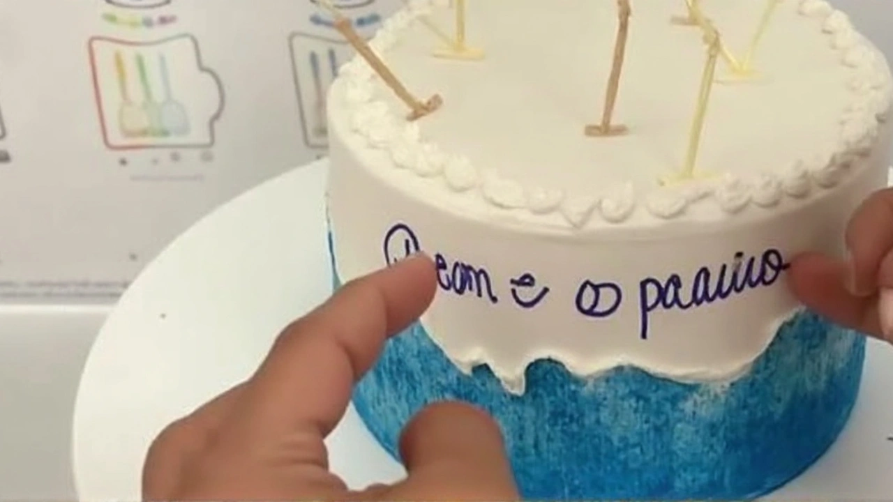 Confeiteira viraliza ao preparar bolo de 'revelação de paternidade'